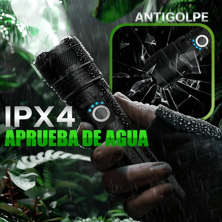 Linterna Táctica Explora Pro - Carga USB-C+Zoom